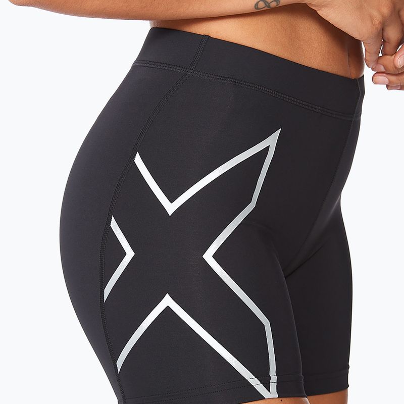 Női 2XU Core Compression 5" edzőnadrág fekete/ezüst WA4481B 4