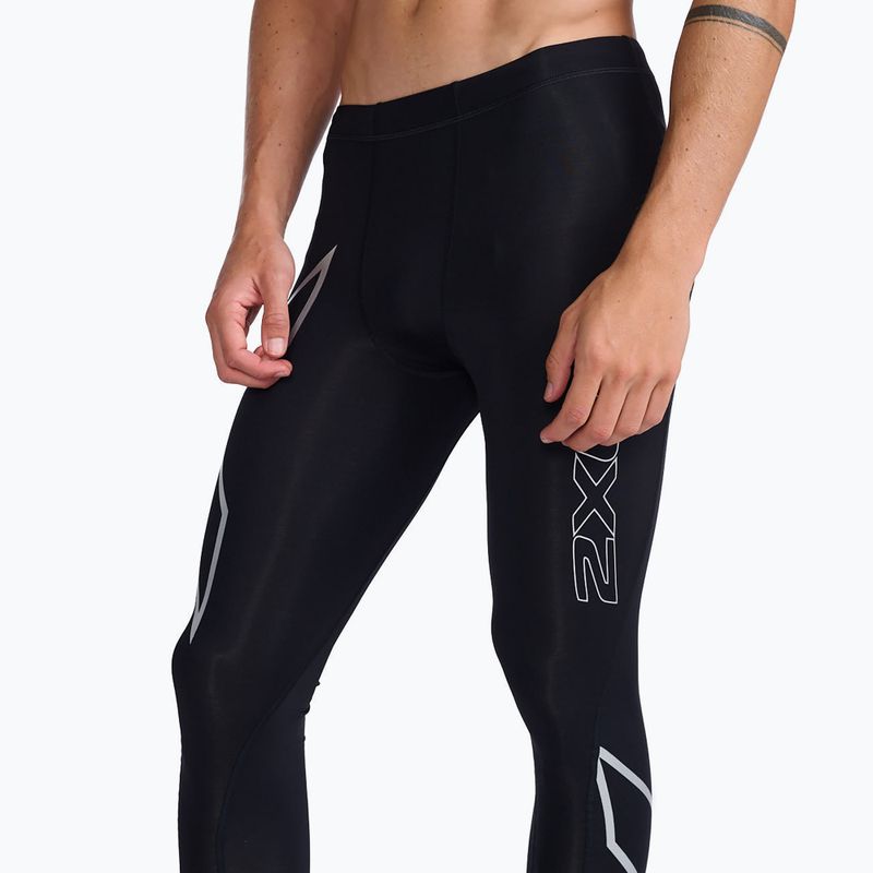 Férfi 2XU Core Compression edző leggings fekete/ezüst MA3849B 4