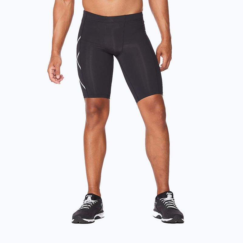 Férfi 2XU Core Compression edzőnadrág fekete/ezüst MA3851B