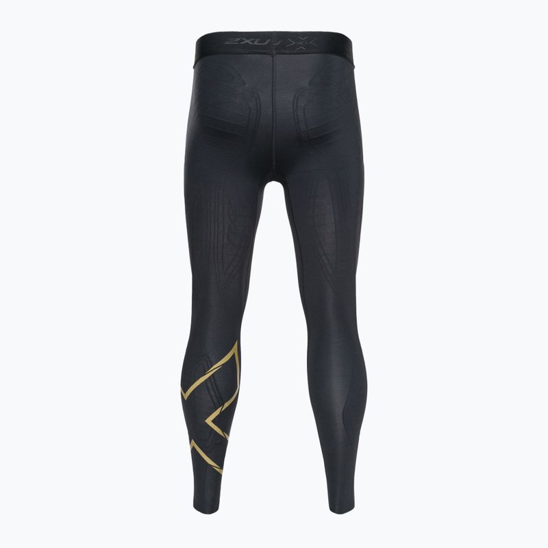 Férfi 2XU Force kompressziós edző leggings fekete és arany MA5365B 2