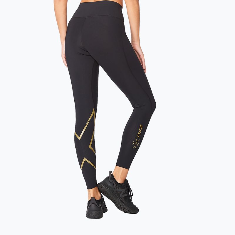 Női edző leggings 2XU Force Mid-Rise Compression fekete és arany WA5367B 4