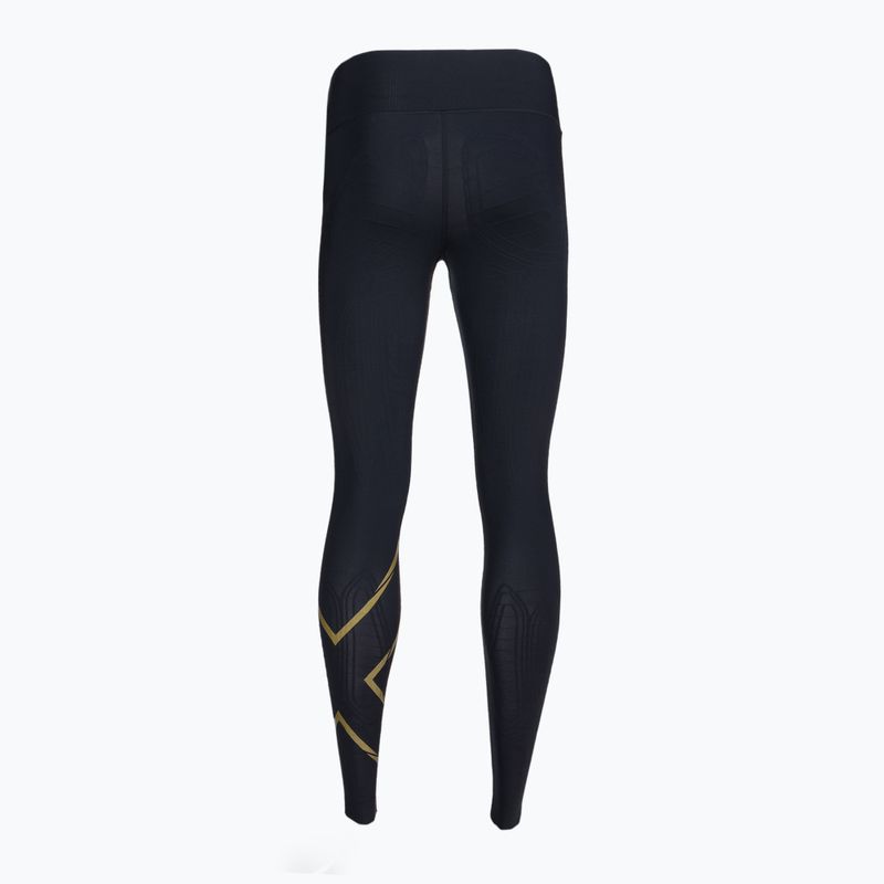 Női edző leggings 2XU Force Mid-Rise Compression fekete és arany WA5367B 7