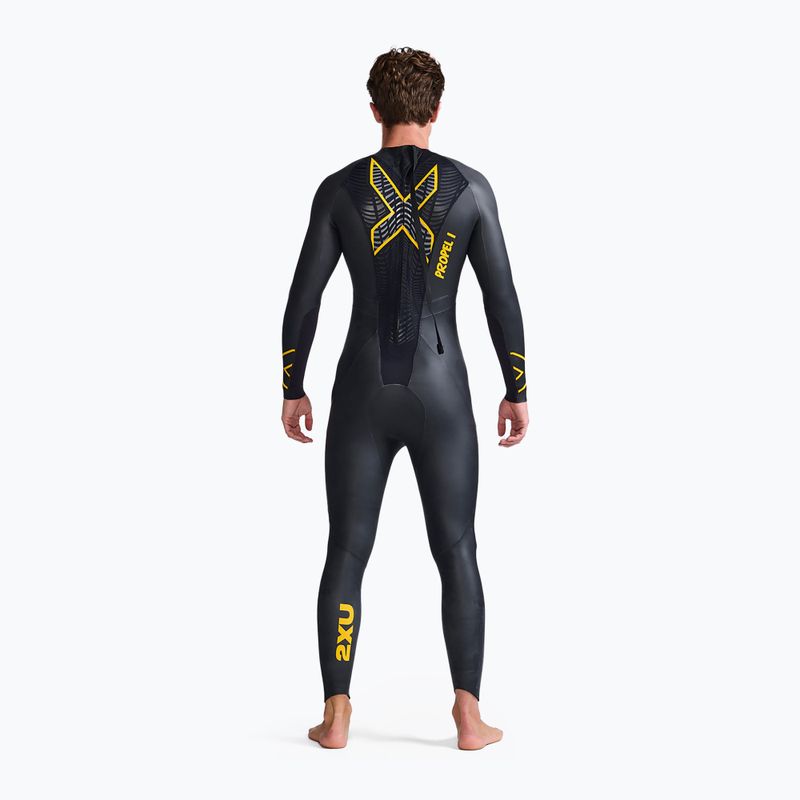 Férfi triatlon búvárruha 2XU Propel:1 fekete/ambition MW4991C 2