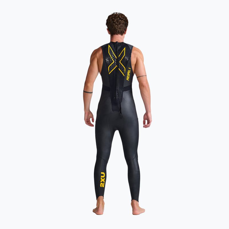 Férfi triatlon búvárruha 2XU Propel:1 fekete/ambition MW4992C 2