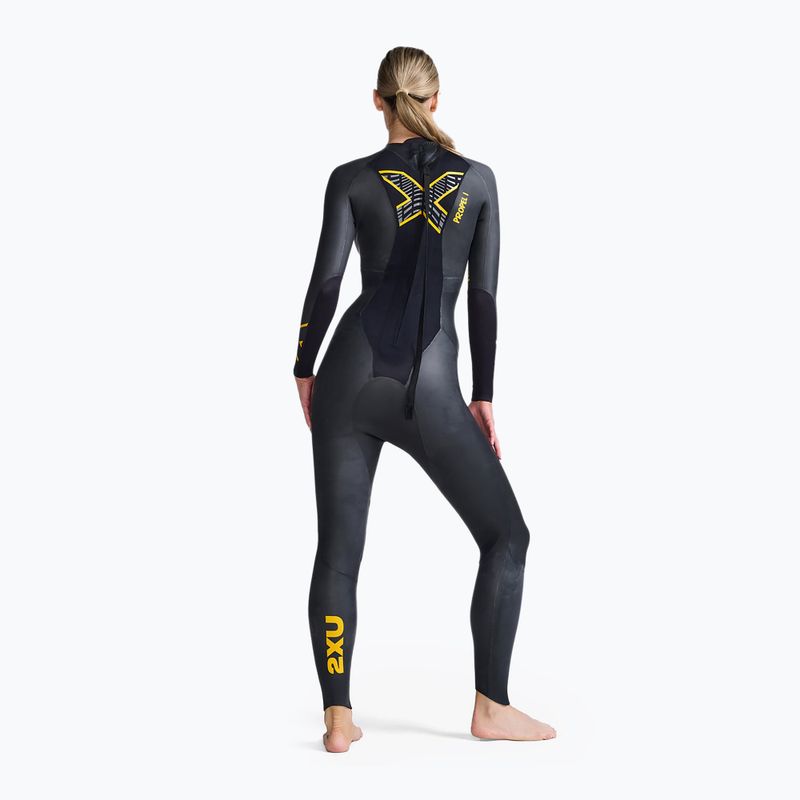Női triatlon búvárruha 2XU Propel:1 fekete/ambition WW4994C 2
