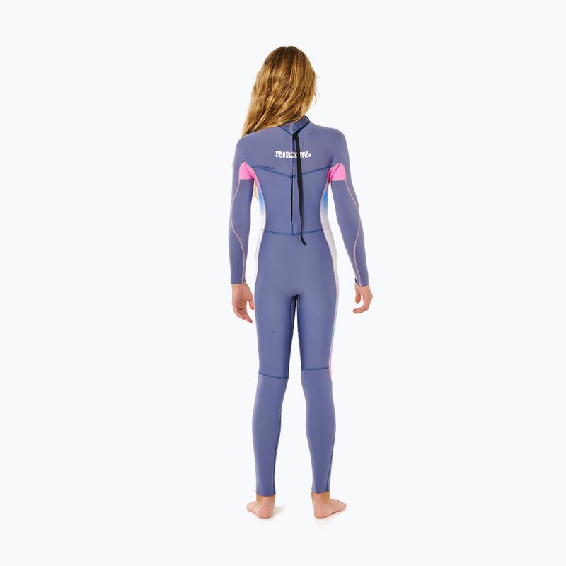 Gyermek úszóhab Rip Curl Dawn Patrol 3/2 mm Back Zip grey/blue 2
