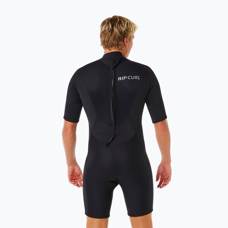 Férfi úszóruha Rip Curl Trad 2/2 mm Back Zip Springsuit black 2