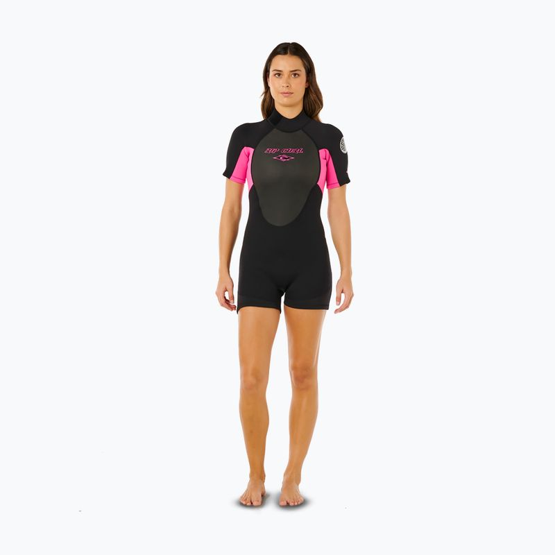 Női úszóruha Rip Curl Omega 2/2 mm Back Zip Springsuit black/pink 2
