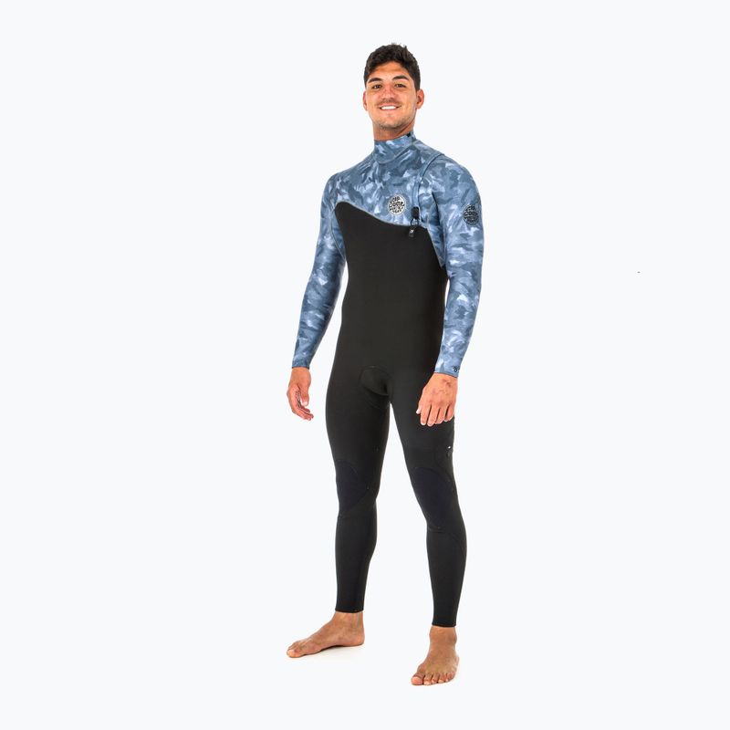 Férfi Rip Curl E Bomb Zip Free 4/3 mm Fekete/szürke WSM8QS Úszóhab