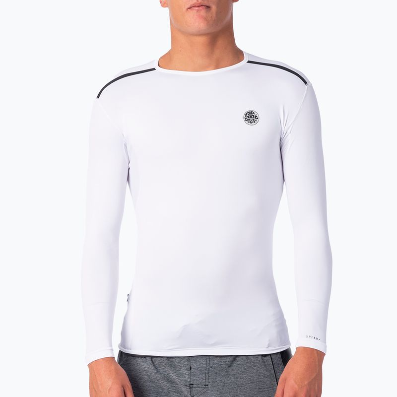 Férfi hosszú ujjú úszópóló Rip Curl Tech Bomb LSL UVT fehér WLY7JM