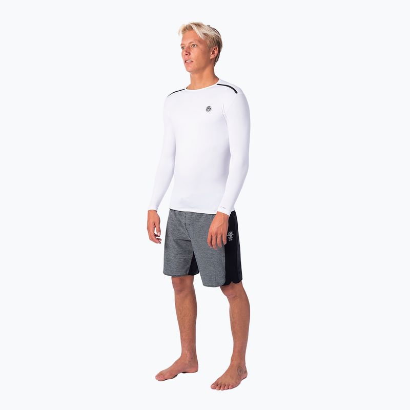 Férfi hosszú ujjú úszópóló Rip Curl Tech Bomb LSL UVT fehér WLY7JM 3
