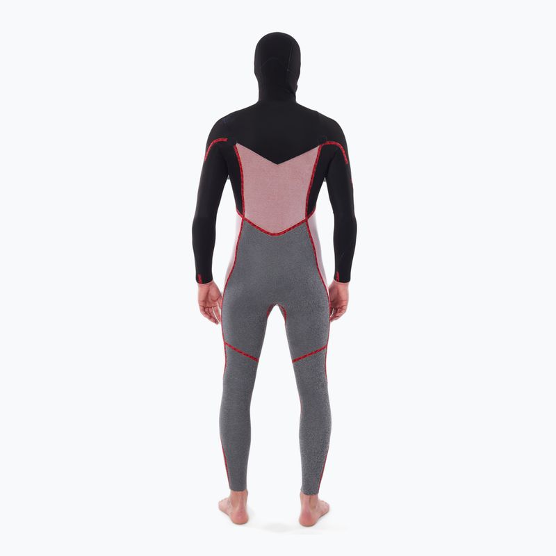 Férfi neoprén Rip Curl Dawn Patrol Hooded 5/4mm Chest Zip black 4