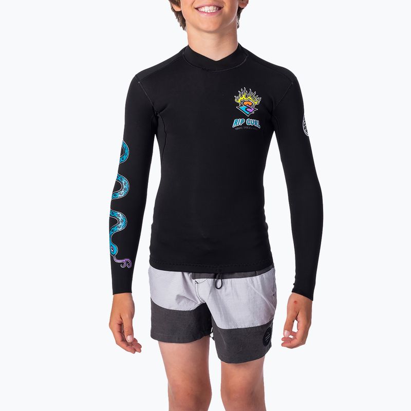 Rip Curl Dawn Patrol gyerek neoprén póló fekete WVE8AJ