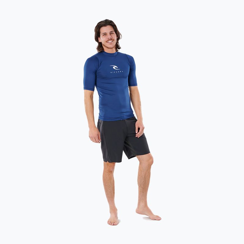 Férfi Rip Curl Corps SSL UV úszóing, rövid ujjú kék WLE3KM 4