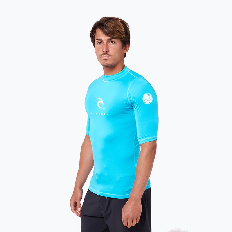 Férfi Rip Curl Corps SSL SSL UV UV úszóing, rövid ujjú, kék WLE3KM