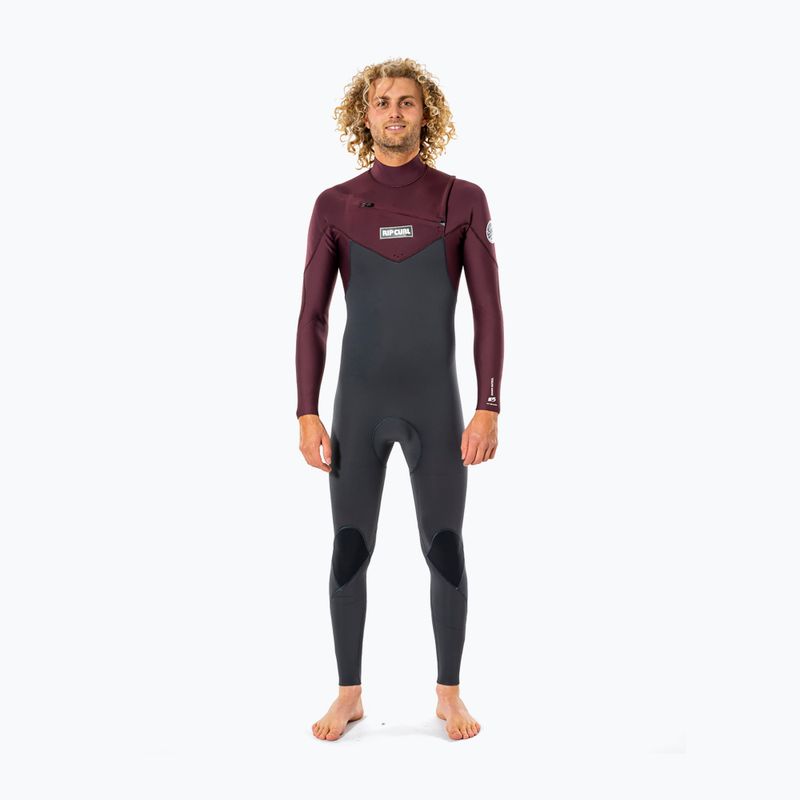 Férfi Rip Curl Dawn Patrol 4/3mm búvárruha szürke bordó WSM9CM 3