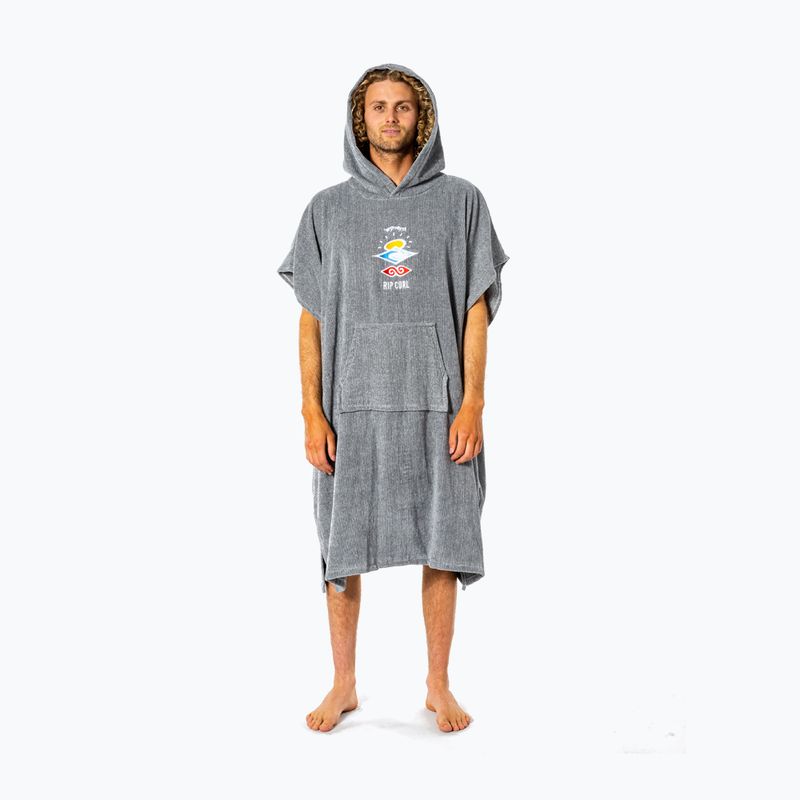 Rip Curl Férfi Ponchos Icons kapucnis törülköző szürke CTWCE1 7
