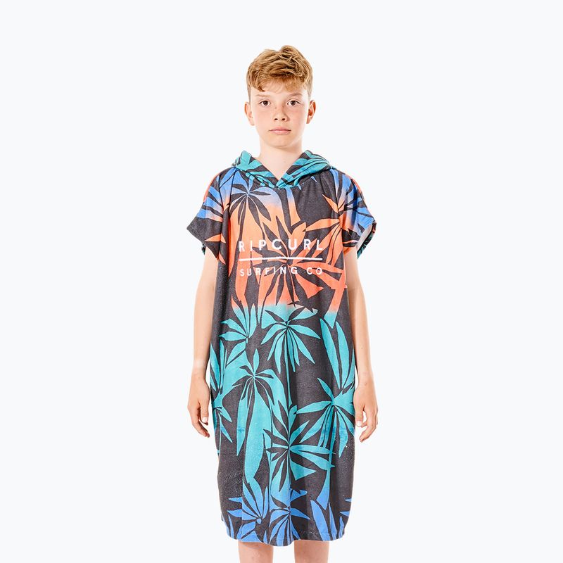 Rip Curl Gyermek Ponchos kapucnis nyomtatott törülköző fekete KTWBG9