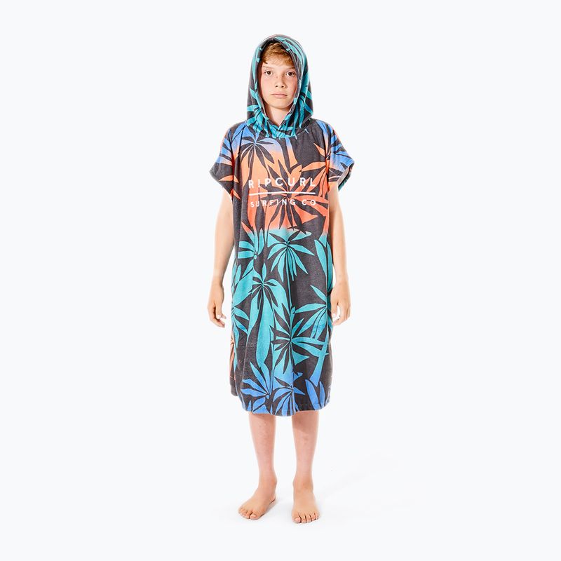 Rip Curl Gyermek Ponchos kapucnis nyomtatott törülköző fekete KTWBG9 2