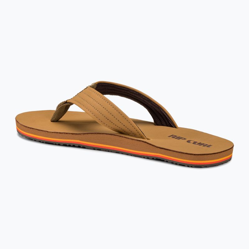 Rip Curl Revival Leather Open Toe tan férfi flip-flop papucs 3