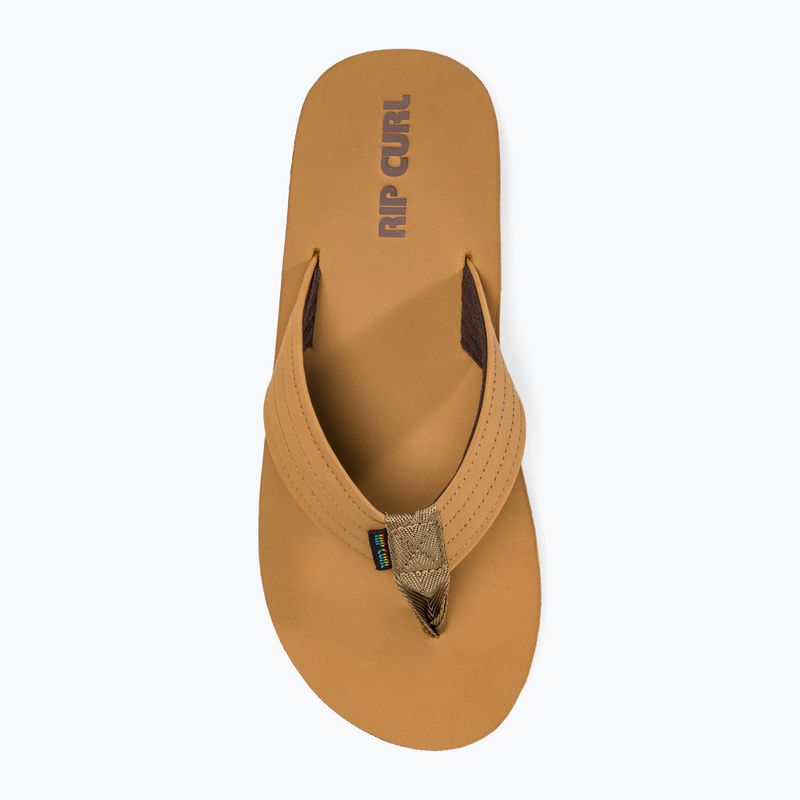 Rip Curl Revival Leather Open Toe tan férfi flip-flop papucs 5