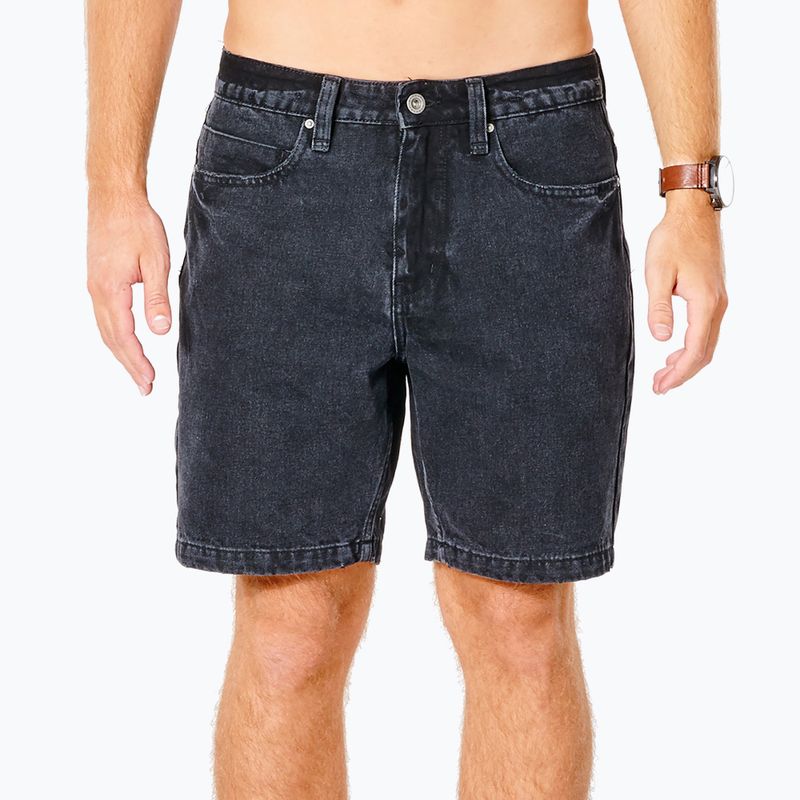 Férfi Rip Curl Washed Black Denim Walkshort fekete CWAOL9