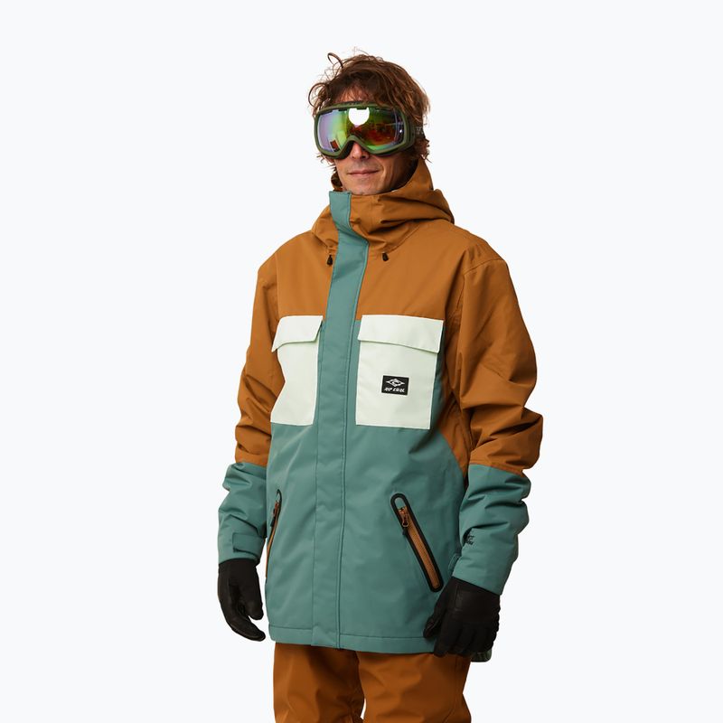 Férfi Rip Curl Pinnacle zöld-barna snowboard dzseki 004MOU 146 2