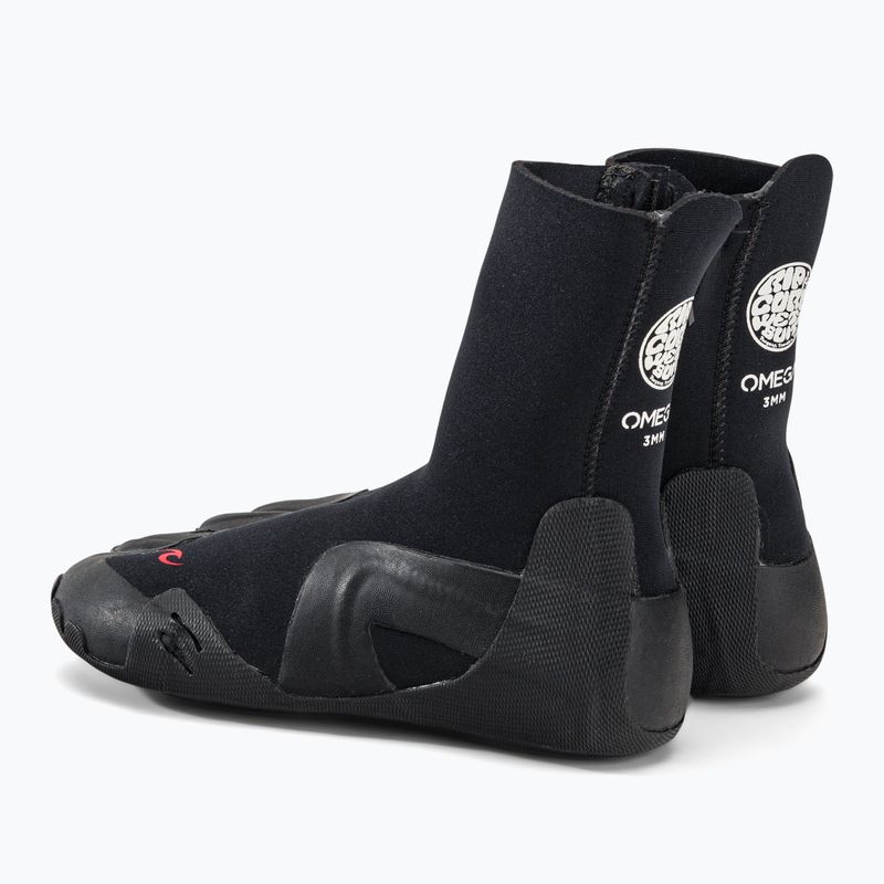 Rip Curl Omega 3 mm S/Toe Zip 90 neoprén bakancs fekete WBOYAM 3