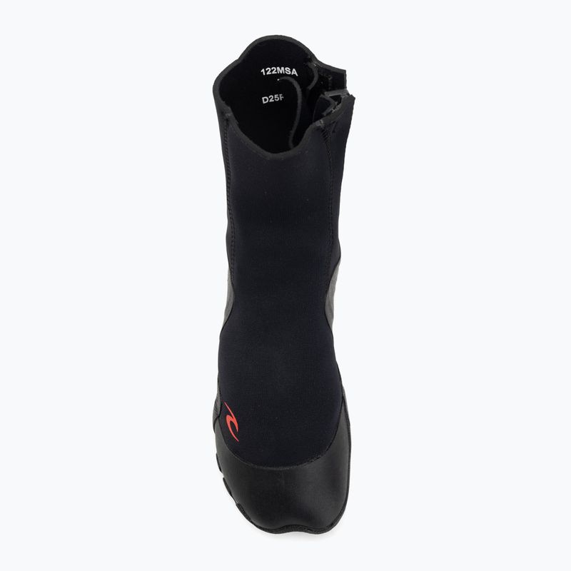 Rip Curl Omega 3mm kerek orrú cipzáras neoprén bakancs fekete 5