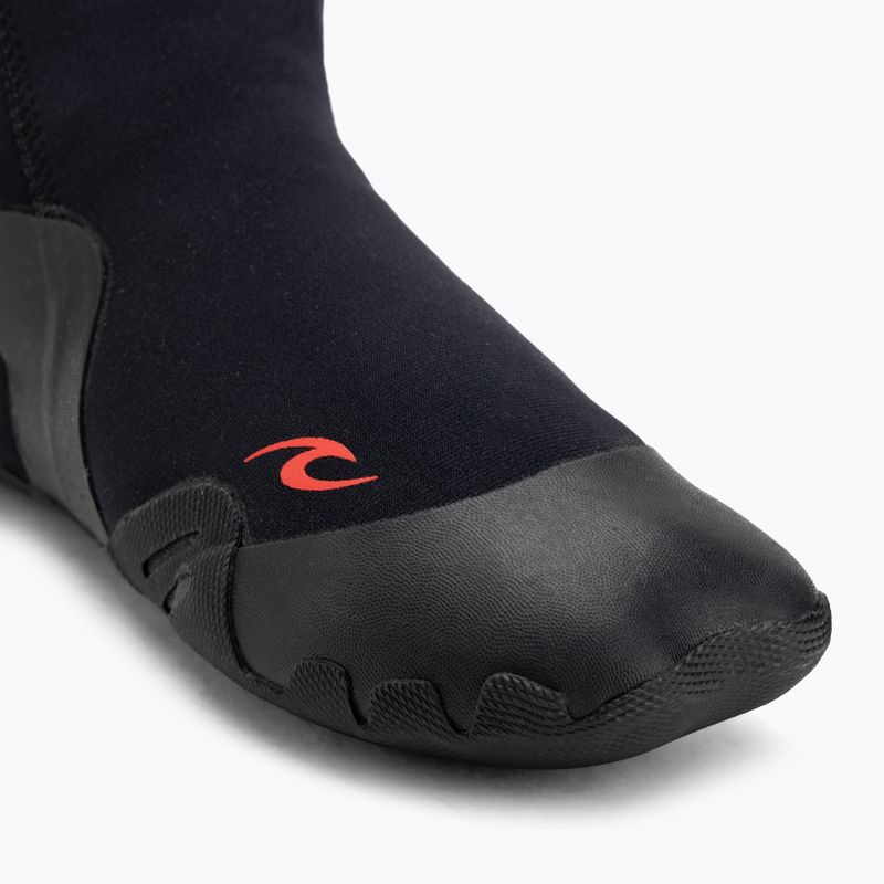Rip Curl Omega 3mm kerek orrú cipzáras neoprén bakancs fekete 7