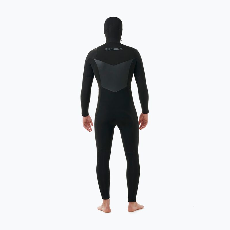 Férfi neoprén ruha Rip Curl Dawn Patrol Hooded 6/4 mm Chest Zip black 2