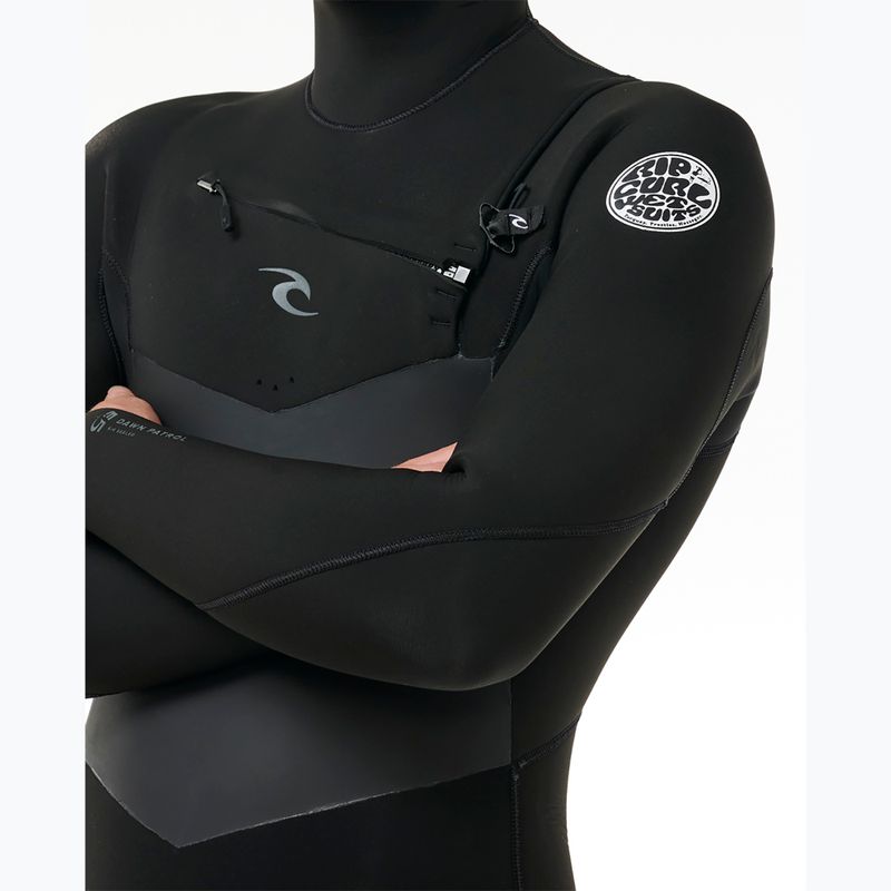Férfi neoprén ruha Rip Curl Dawn Patrol Hooded 6/4 mm Chest Zip black 5