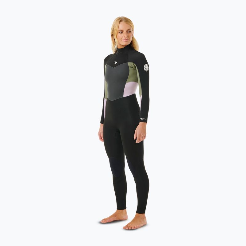 Női Rip Curl Omega 3/2mm Back Zip khaki színű úszószivacs 3