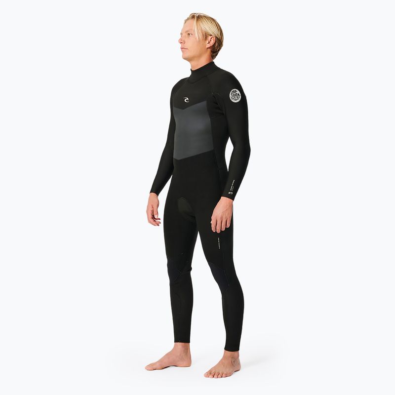 Férfi Rip Curl Dawn Patrol 4/3 Back Zip úszószivacs Fekete 2