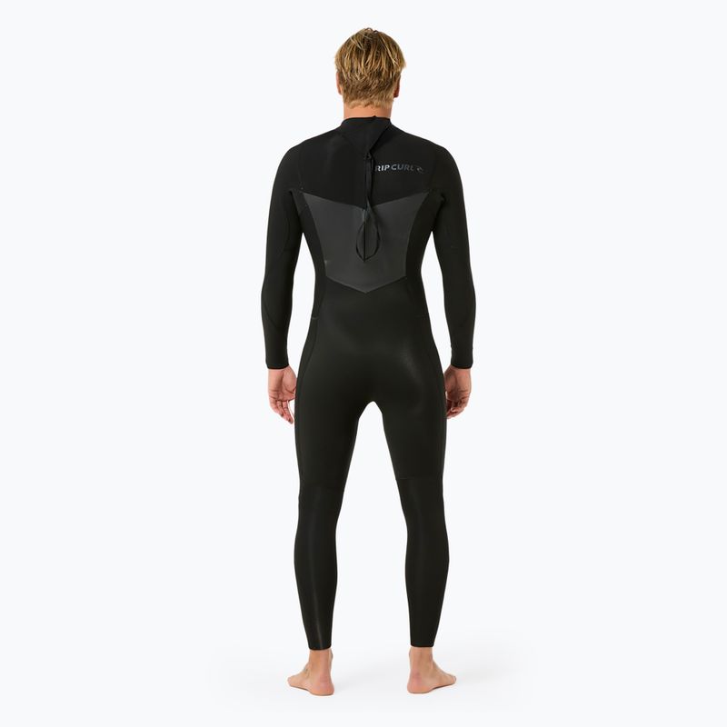 Férfi Rip Curl Dawn Patrol 4/3 Back Zip úszószivacs Fekete 3