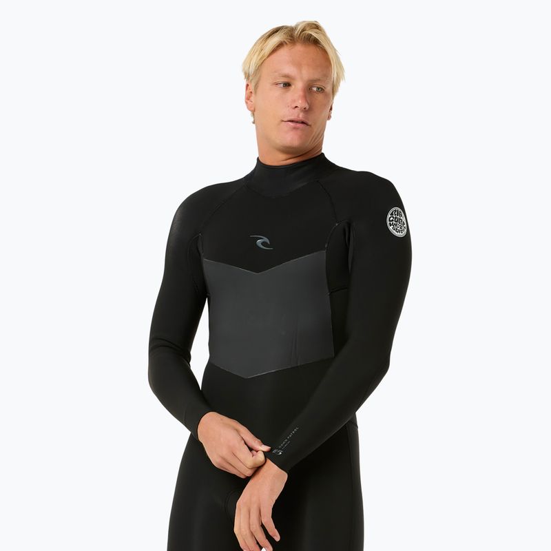 Férfi Rip Curl Dawn Patrol 4/3 Back Zip úszószivacs Fekete 5