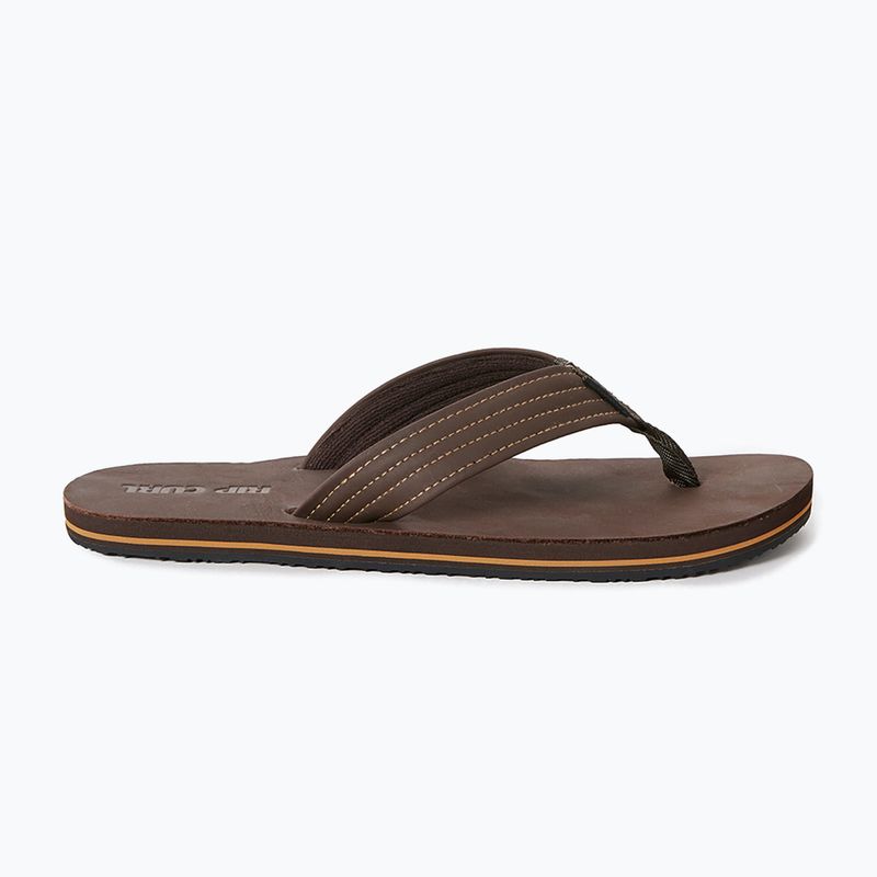 Rip Curl Revival Leather Open Toe brown férfi flip-flop papucs 9