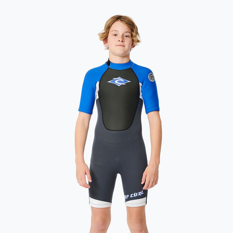Rip Curl Omega Back Zip Spring 2 mm blue gyerek neoprén ruha 8