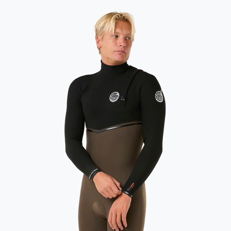 Férfi Rip Curl E Bomb 4/3 mm Zip Free Zip Free mély szikla búvárruha 4