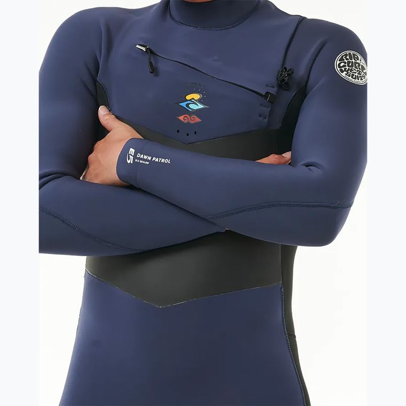 Férfi neoprén ruha Rip Curl Dawn Patrol 5/3mm Chest Zip dark navy 3