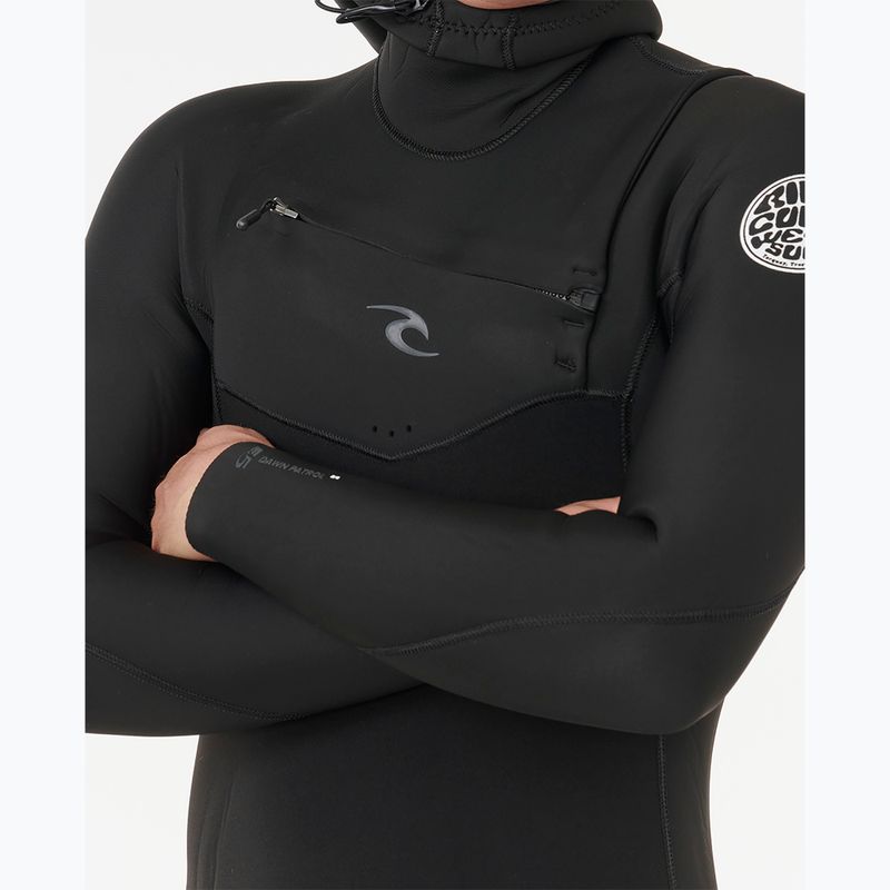 Férfi úszóruha Rip Curl Dawn Patrol Cz Hood 5/4 mm black 5