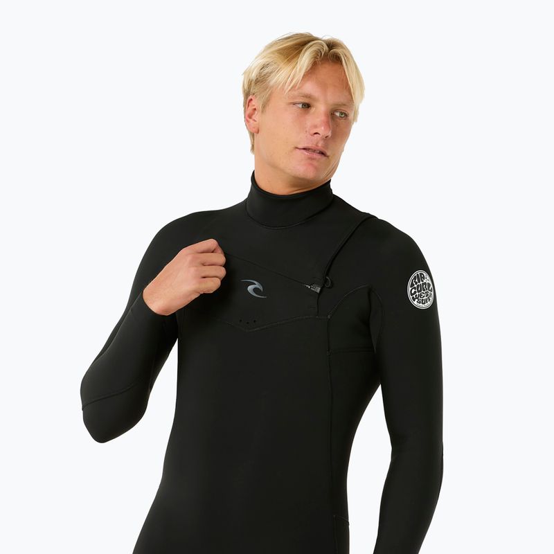 Rip Curl Dawn Patrol 3/2 mm Chest Zip fekete férfi úszáshab 5