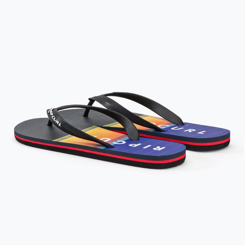 Férfi Rip Curl Breaker Open Toe flip flop 1163 fekete és narancssárga 19XMOT 3