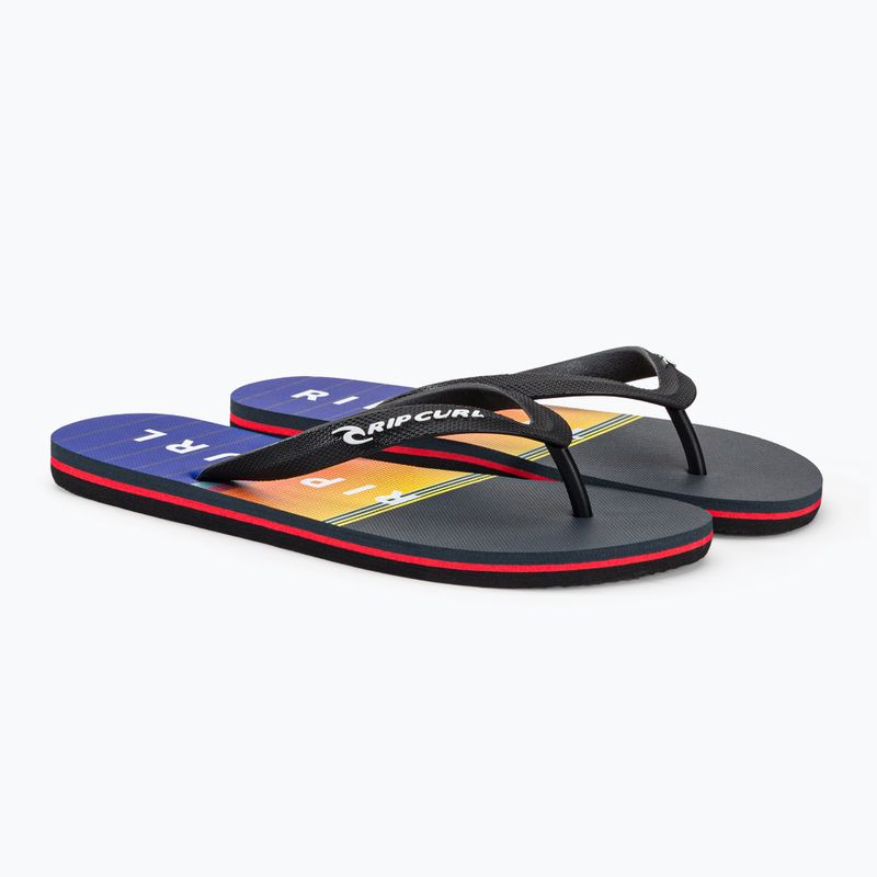 Férfi Rip Curl Breaker Open Toe flip flop 1163 fekete és narancssárga 19XMOT 4