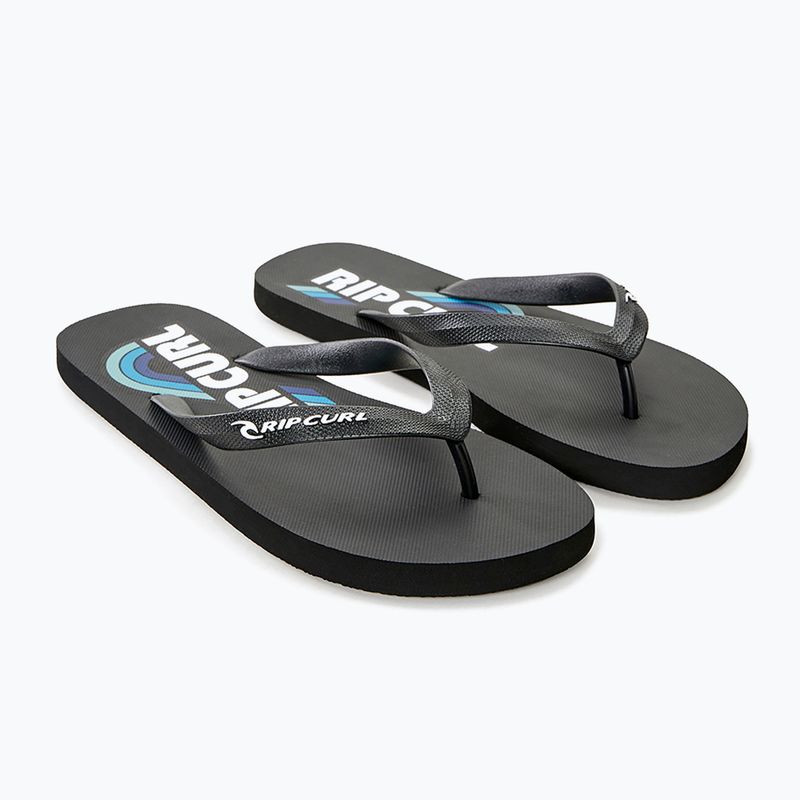 Férfi Rip Curl Surf Revival Logo Open Toe Flip Flop 6244 fekete 19YMOT 9