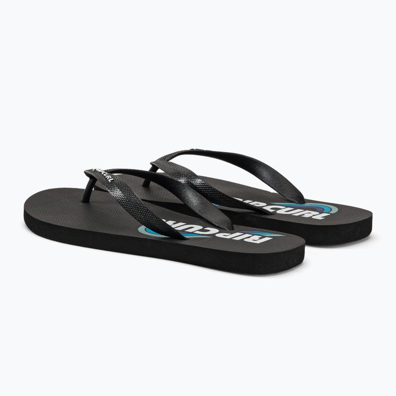 Férfi Rip Curl Surf Revival Logo Open Toe Flip Flop 6244 fekete 19YMOT 3