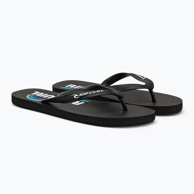 Férfi Rip Curl Surf Revival Logo Open Toe Flip Flop 6244 fekete 19YMOT 4