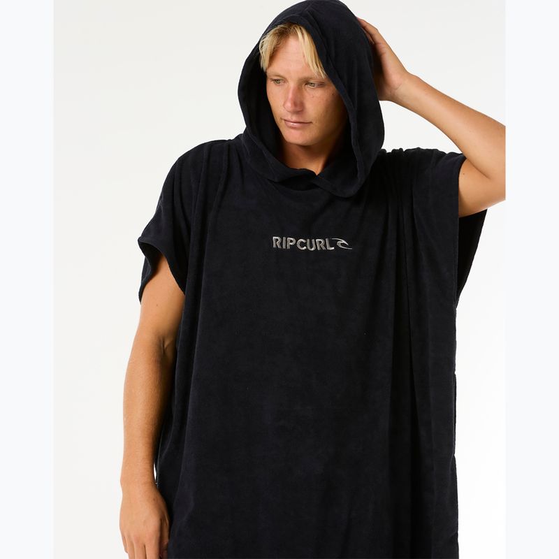 Férfi Rip Curl Brand kapucnis fekete/szürke poncsó 6