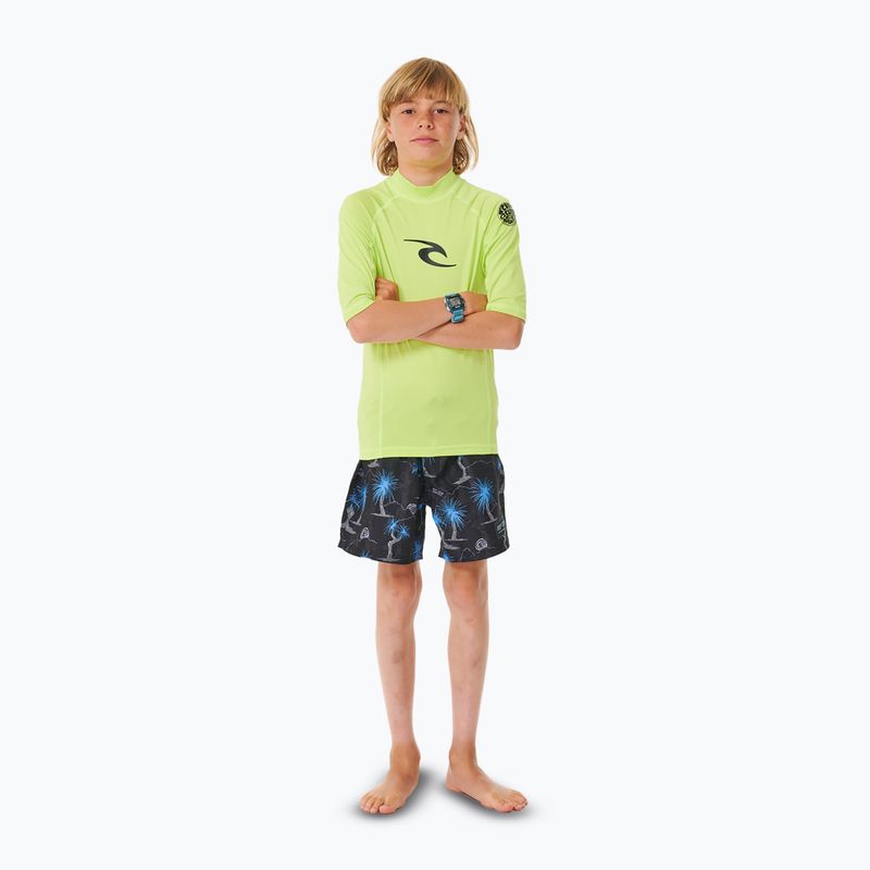 Rip Curl Brand Wave UPF Rash Vest gyermek úszómellény lime 2