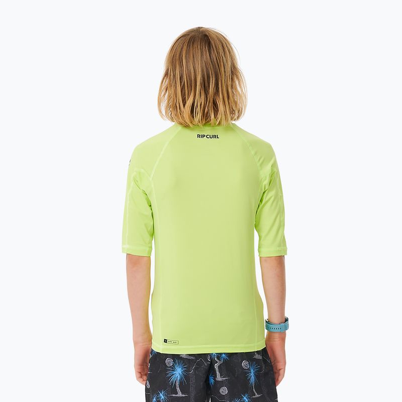 Rip Curl Brand Wave UPF Rash Vest gyermek úszómellény lime 3